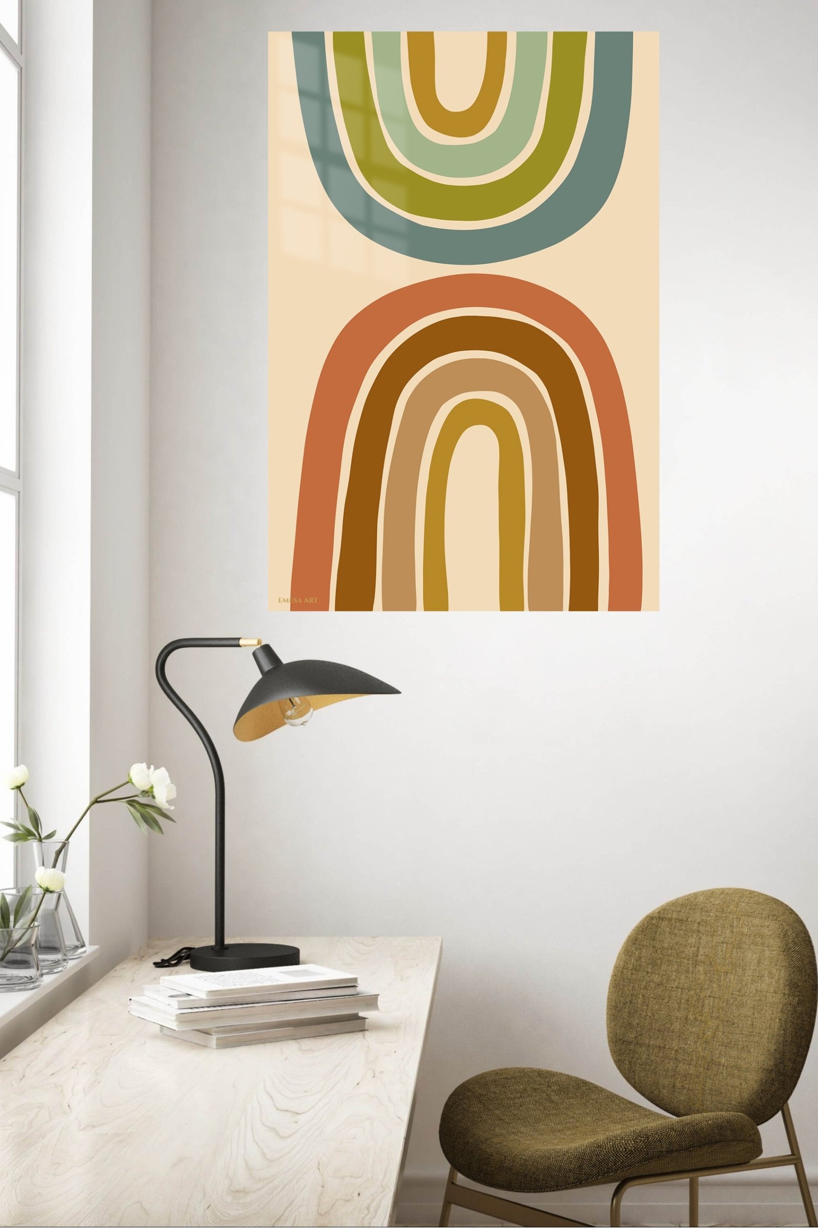 Earth Tone Archways metal wall art print, view 5