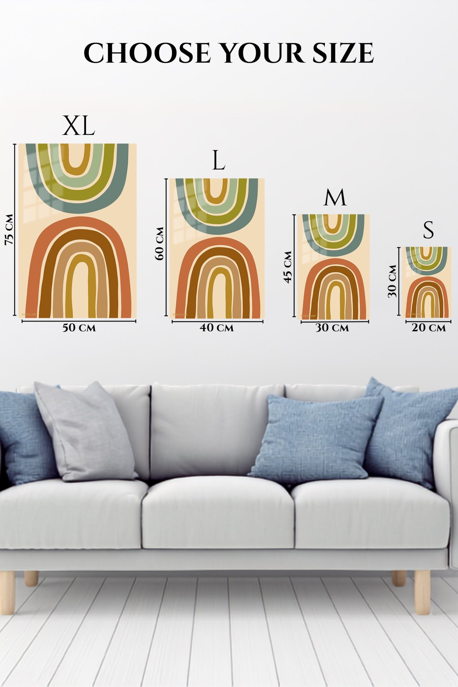 Earth Tone Archways metal wall art print, view 6