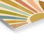 Earthtone Rising Sun metal wall art print, view 2