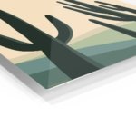 Saguaro Silhouettes at Dusk metal wall art print, view 2