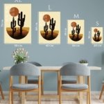Desert Cactus Sunset metal wall art print, view 6