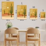 Desert Cacti and Sun metal wall art print, view 6