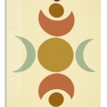 Earth Tone Lunar Balance metal wall art print