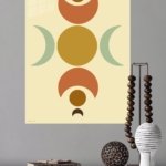 Earth Tone Lunar Balance metal wall art print, view 4