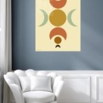 Earth Tone Lunar Balance metal wall art print, view 5