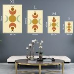 Earth Tone Lunar Balance metal wall art print, view 6