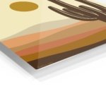 Desert Cactus at Golden Sun metal wall art print, view 2
