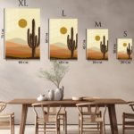 Desert Cactus at Golden Sun metal wall art print, view 6