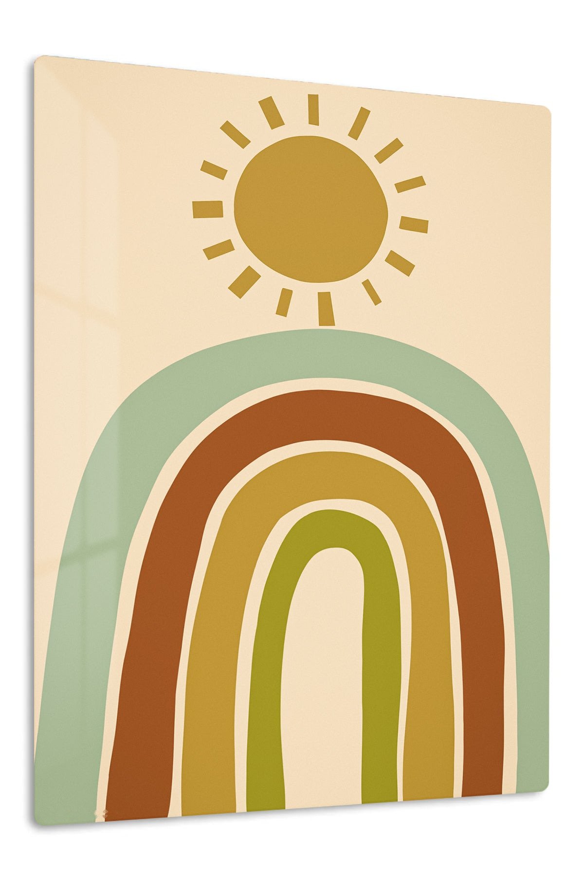 Earth Tone Rainbow Sunrise metal wall art print