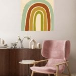 Earth Tone Rainbow Sunrise metal wall art print, view 5