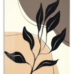 Midnight Botanical Silhouette metal wall art print