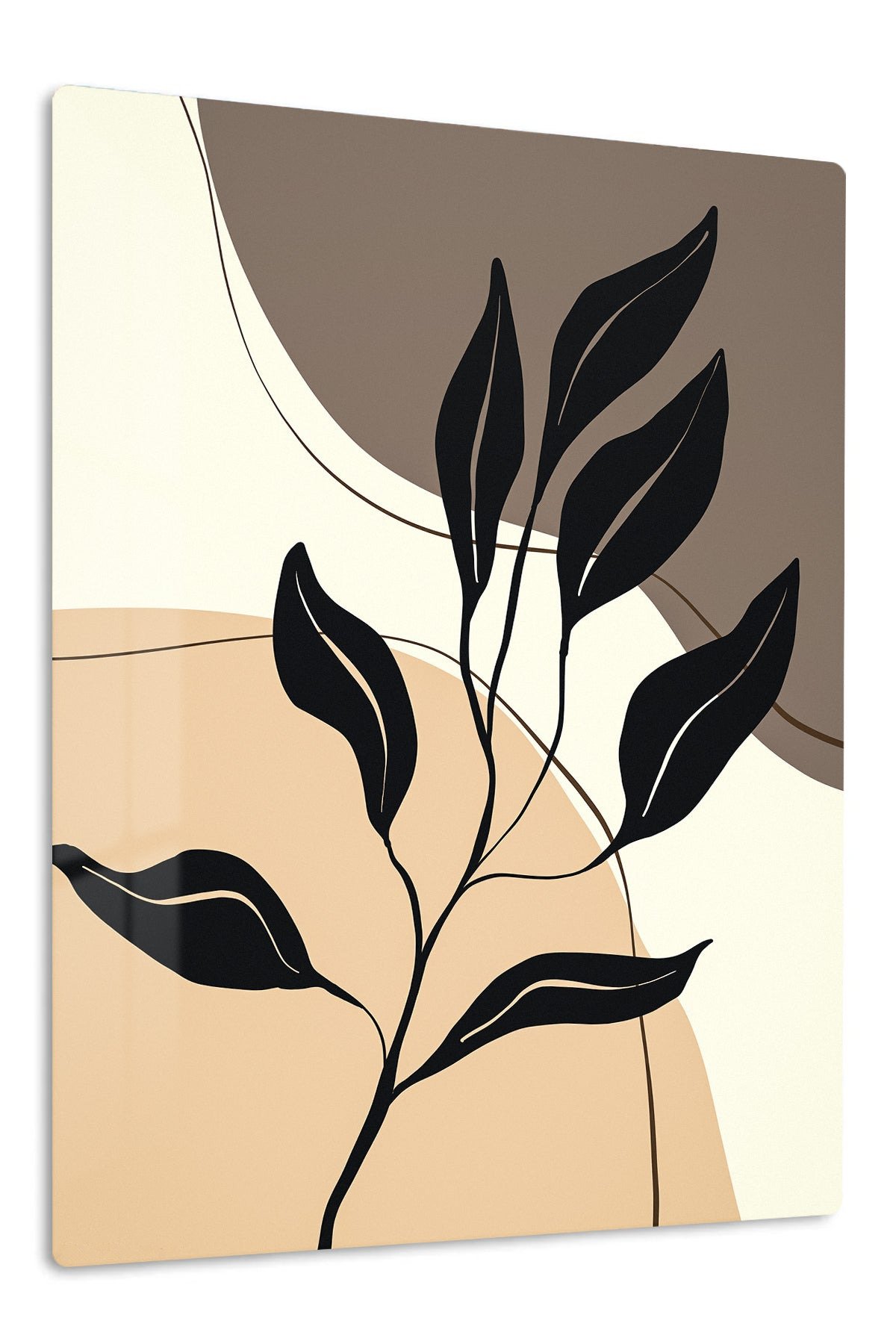 Midnight Botanical Silhouette metal wall art print