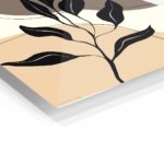 Midnight Botanical Silhouette metal wall art print, view 2