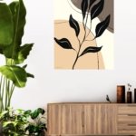 Midnight Botanical Silhouette metal wall art print, view 5