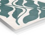 Teal Tropical Leaf Silhouette metal wall art print, view 2