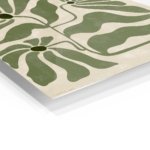 Olive Abstract Botanical Blooms metal wall art print, view 2