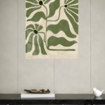 Olive Abstract Botanical Blooms metal wall art print, view 4