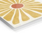 Golden Boho Sunburst metal wall art print, view 2