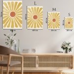 Golden Boho Sunburst metal wall art print, view 6