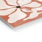 Terracotta Abstract Bloom metal wall art print, view 2