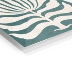 Teal Botanical Silhouette metal wall art print, view 2