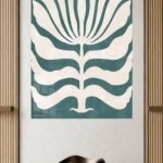 Teal Botanical Silhouette metal wall art print, view 4