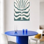 Teal Botanical Silhouette metal wall art print, view 5