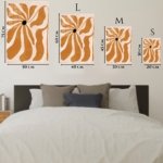 Ochre Bloom metal wall art print, view 6