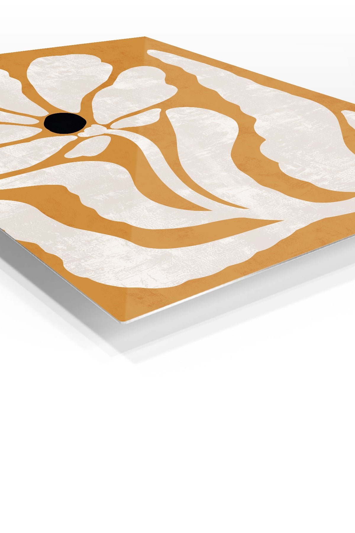 Ochre Botanical Silhouette metal wall art print, view 2