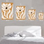 Ochre Botanical Silhouette metal wall art print, view 6