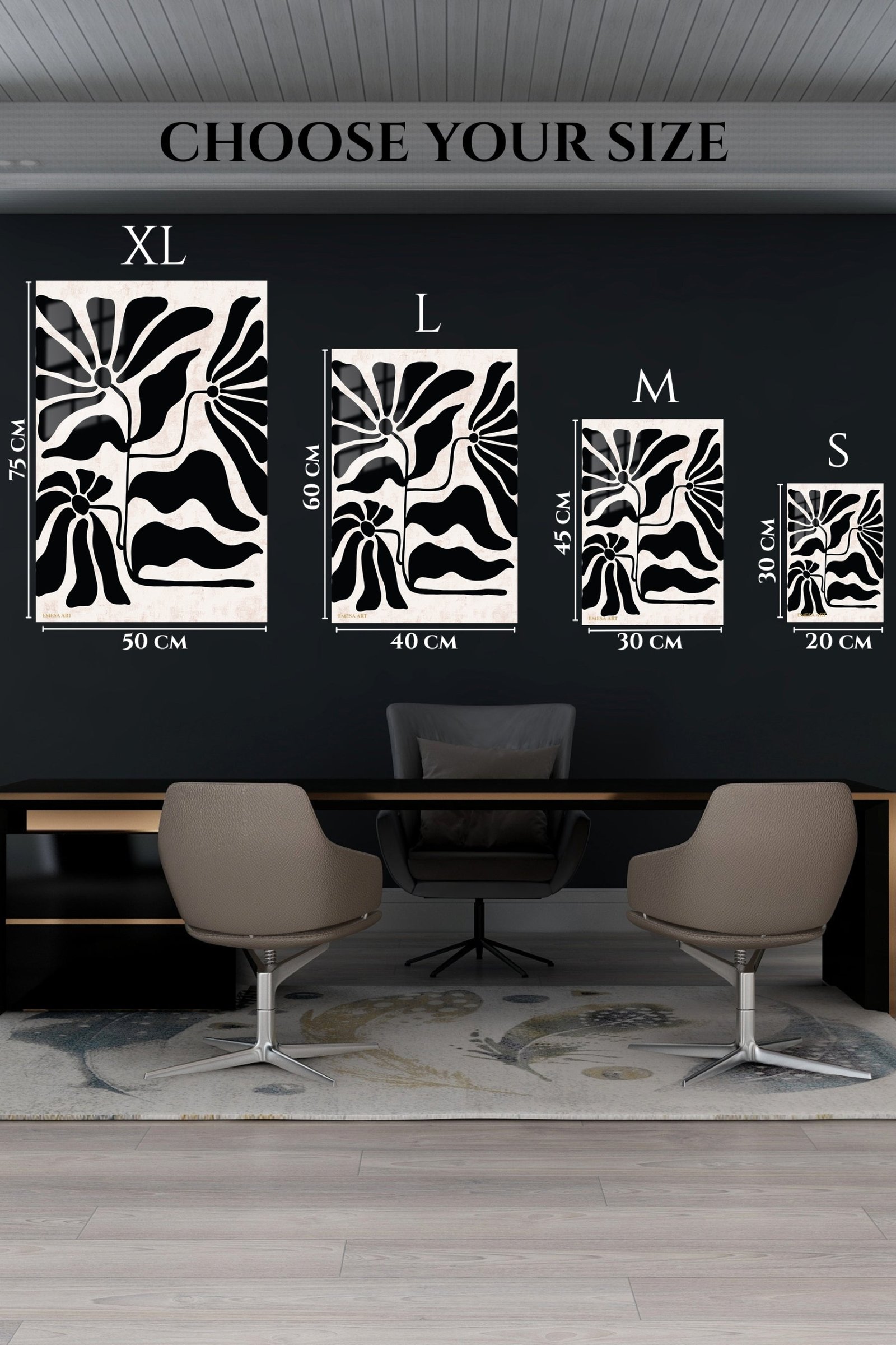 Bold Botanical Silhouettes metal wall art print, view 6