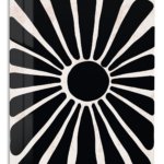 Bold Black Sunburst metal wall art print