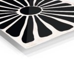 Bold Black Sunburst metal wall art print, view 2