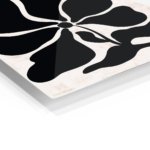 Black Organic Flower on Blush metal wall art print, view 2