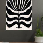 Bold Black Botanical Silhouette metal wall art print, view 4