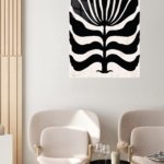 Bold Black Botanical Silhouette metal wall art print, view 5