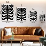 Bold Black Botanical Silhouette metal wall art print, view 6