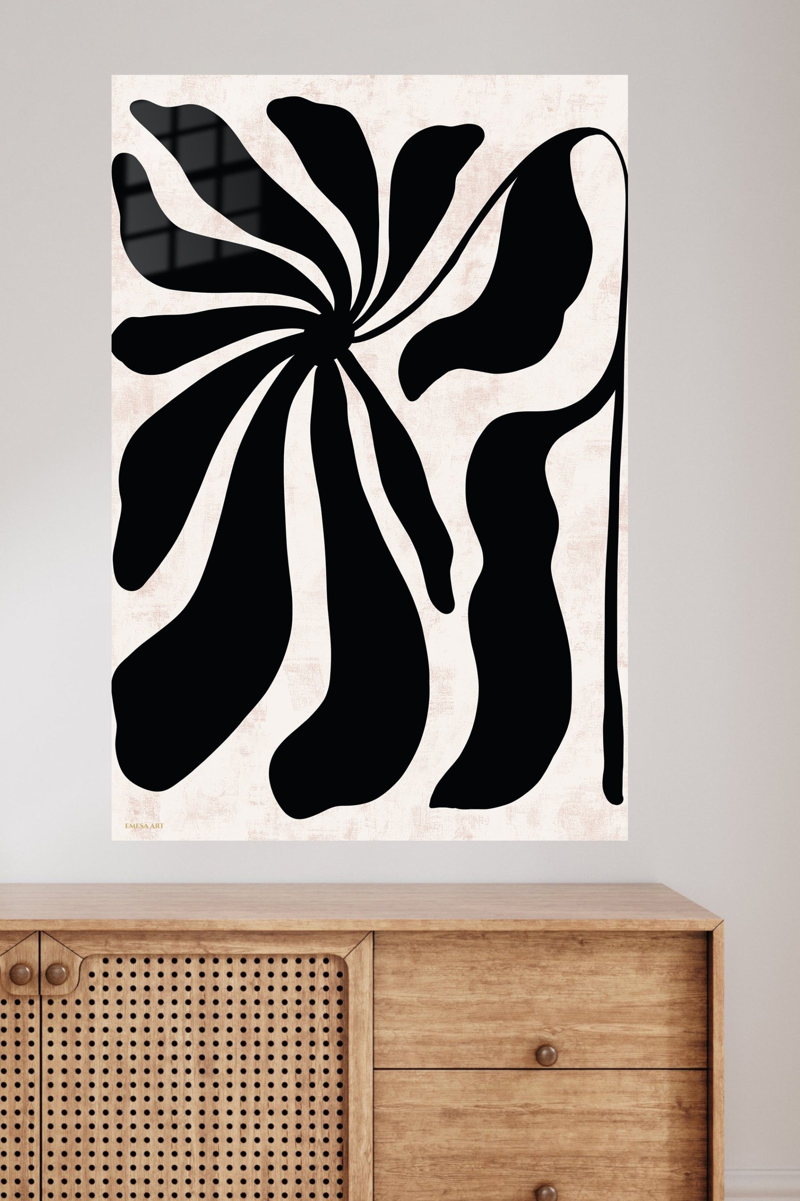 Black Botanical Silhouette metal wall art print, view 4