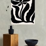 Midnight Botanical Silhouette metal wall art print, view 4