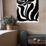 Midnight Botanical Silhouette metal wall art print, view 5