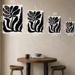 Midnight Botanical Silhouette metal wall art print, view 6