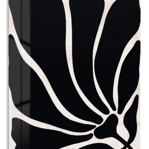 Black Organic Forms metal wall art print