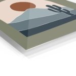 Desert Sun and Cactus metal wall art print, view 2