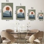 Desert Sun and Cactus metal wall art print, view 6
