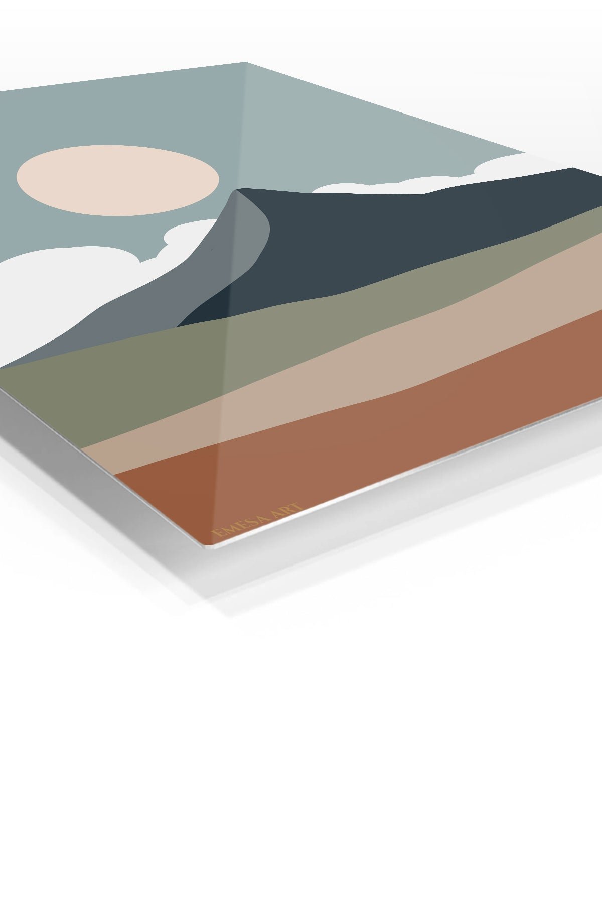 Desert Mountain Sun metal wall art print, view 2