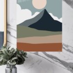 Desert Mountain Sun metal wall art print, view 4