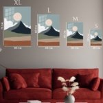 Desert Mountain Sun metal wall art print, view 6