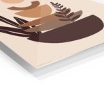 Earthtone Botanical Balance metal wall art print, view 2