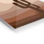 Desert Cactus at Dusk metal wall art print, view 2