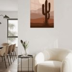 Desert Cactus at Dusk metal wall art print, view 5